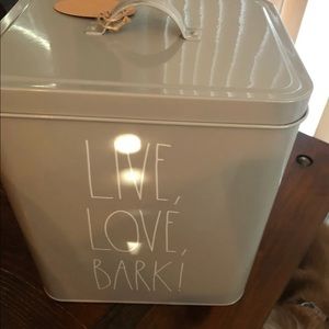 Rae Dunn large grey metal tin